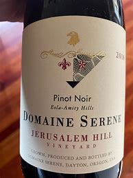Image result for Serene Pinot Noir Jerusalem Hill Willamette Valley
