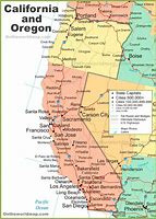 Image result for Oregon and California Map