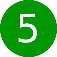 Image result for Circular Number 5 Sign