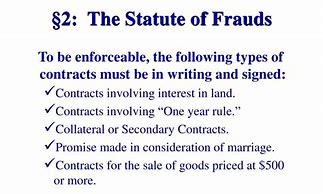Image result for Legal Definition of Statute of Frauds