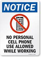 Image result for No Phone Call Allowed Sign
