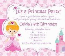 Image result for Kids Princess Party Invitations