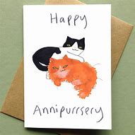 Image result for Cat Anniversary Card