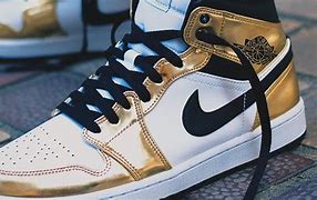 Image result for Air Jordan 1 White Gold