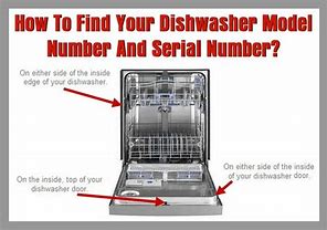 Image result for Dishwasher Model Number