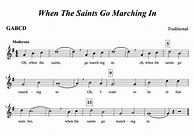 Image result for OH When the Saints Go Marching in Recorder Sheet Music