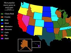 Image result for Most Popular Music Genre by State
