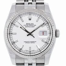 Image result for Stainless Steel White Dial Watch