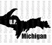 Image result for Michigan Upper Peninsula Silhouette