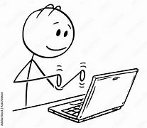 Image result for Stick Figure On Computer