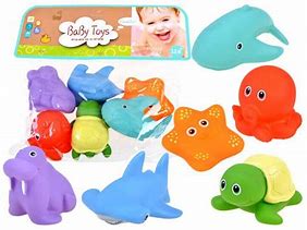 Image result for Sea Animal Rubber Bath Toys