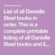 Image result for Danielle Steel Books Chronological Order