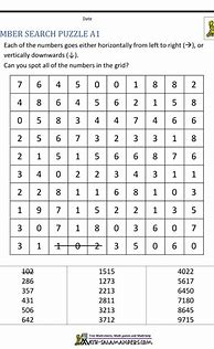Image result for Number Search Printable