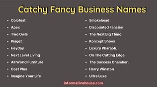 Image result for Fancy Business Names