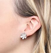 Image result for Diamond Flower Earrings