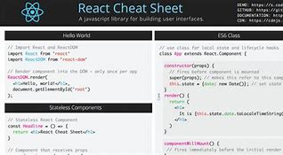 Image result for React JS Cheat Sheet PDF