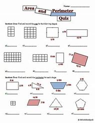 Image result for 4th Grade Area and Perimeter Examples