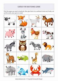 Image result for Kids Can Match Animals