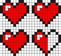 Image result for Pixel Art Pattern Heart
