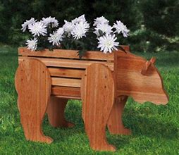 Image result for Wooden Animal Planters Plans