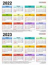 Image result for 2 Year Calendar 2022 and 2023