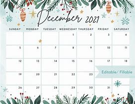 Image result for Pretty December Calendar