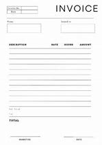 Image result for Free Printable Blank Invoice