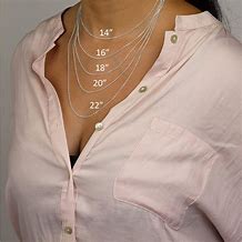 Image result for 16 Inch Necklace On Woman