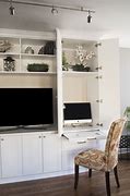 Image result for Living Room Computer Desk Wall Cabinets and Desk Sitting