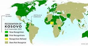 Image result for Kosovo Recognition Map