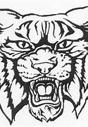 Image result for Free Clip Art Wildcat Black and White