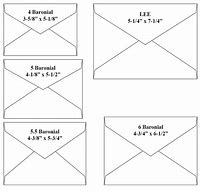 Image result for Rectangle Envelope Sizes