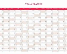 Image result for Yearly Calendar Planner