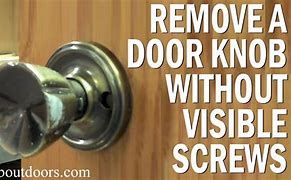 Image result for Door Knob Removal