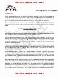 Image result for Tennis Academy Acceptance Contract
