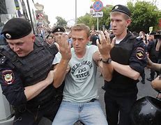Image result for Navalny Protest Us Flags