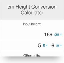 Image result for Height Conversion Chart From 3Feet to Cm