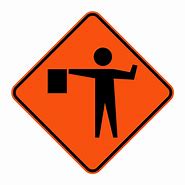 Image result for Flagger Ahead Road Sign