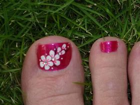 Image result for Flower Pedicure Nail Art