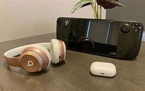 Image result for Steam Deck with Headphones