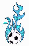 Image result for Soccer Ball with Blue Flames