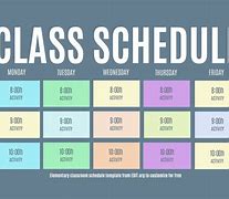 Image result for Template for Class Schedule