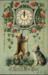 Image result for Vintage Happy New Year Clock