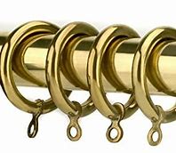 Image result for Polished Brass Curtain Rings