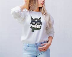 Image result for Cat Face Sweatshirt