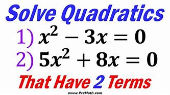 Image result for Solve Quadratic Equation