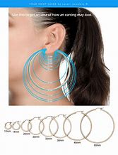 Image result for Hoop Earring Size Chart