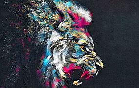 Image result for Abstract Lion Painting
