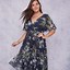 Image result for Plus Size Midi Wrap Dress