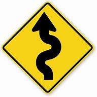 Image result for Sharp Left Turn Sign Driving